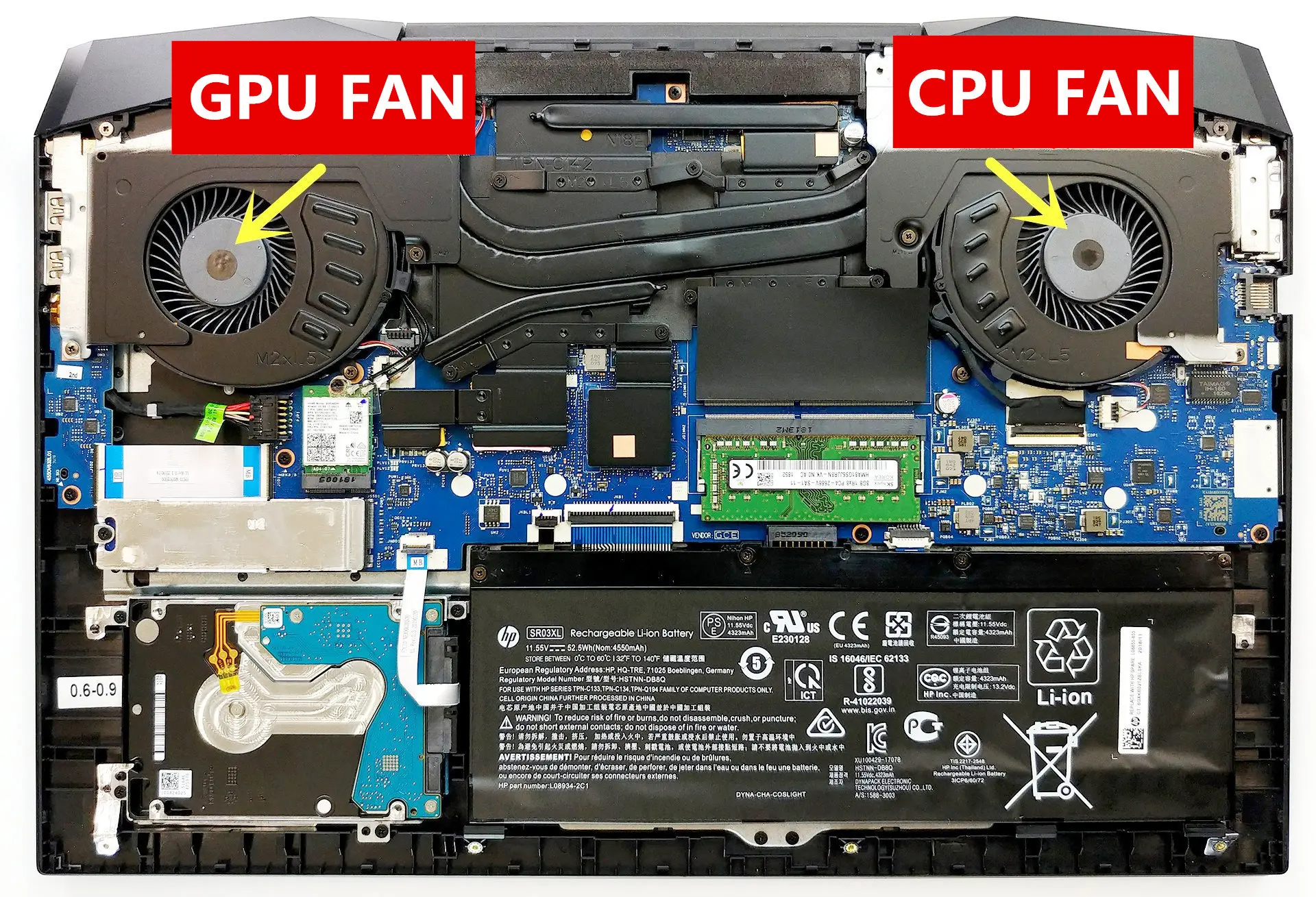 New Laptop CPU GPU For HP TPN-C142 17-CD 17-CD1 17-CD0 Cooling Fan 17-CD0010NR 17-CD0020NR L56873-001 Cooler Fans Radiator
