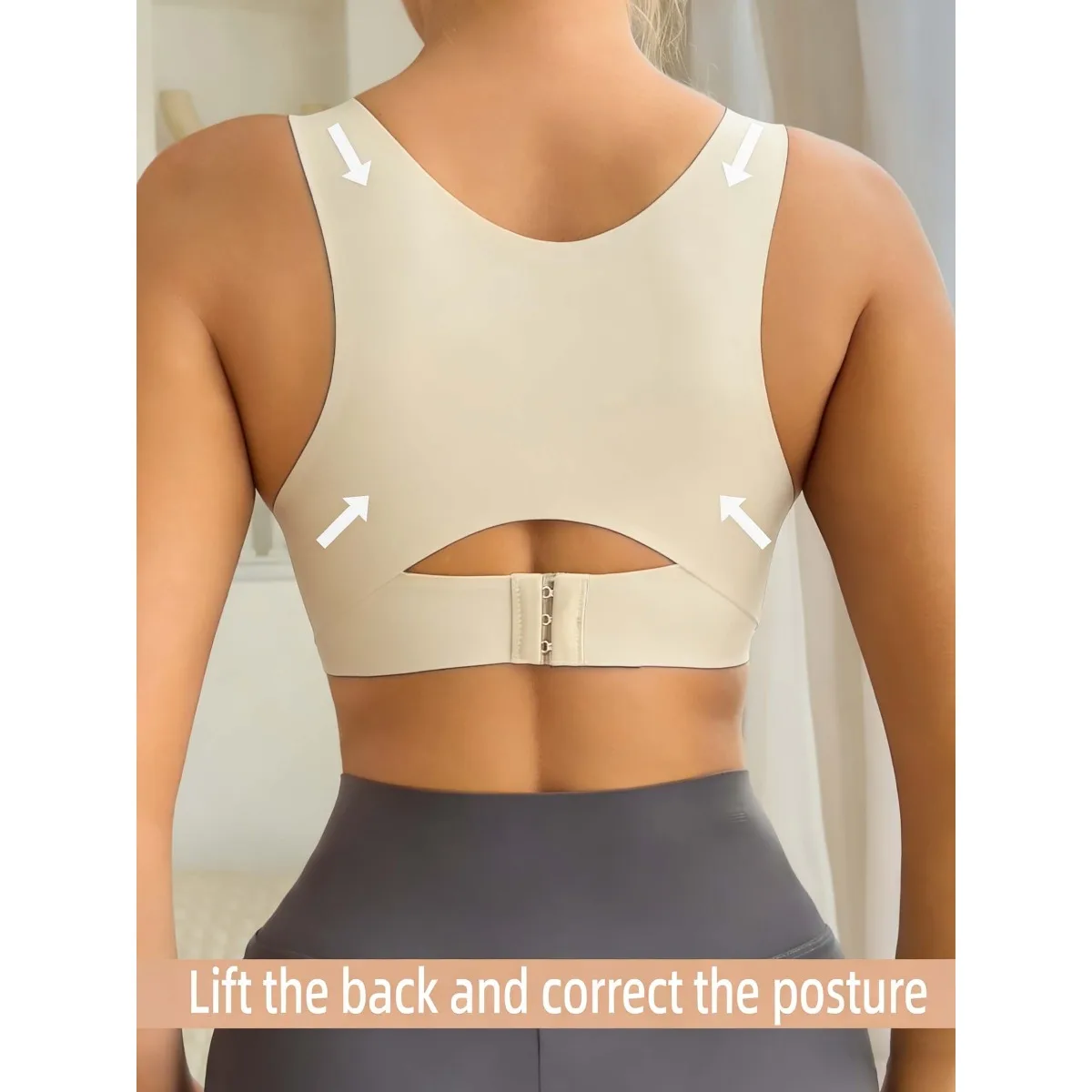 Women's Posture-Correct Push-Up Bra, Seamless Wire-Free with Removable Pads, Comfort Daily Lingerie 4