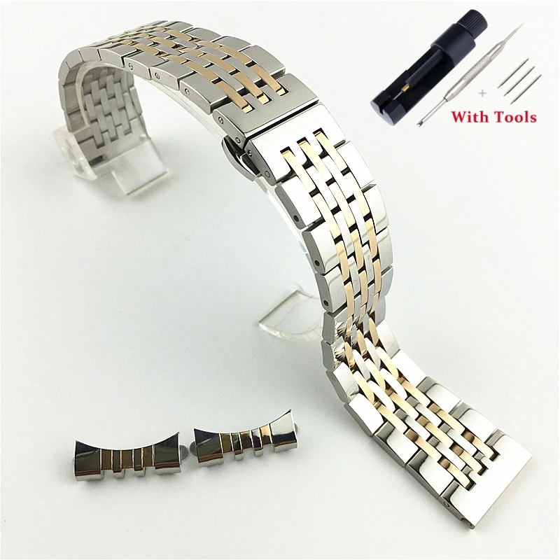 Versatile Stainless Steel Strap with Dual-Purpose Butterfly Clasp and Tool