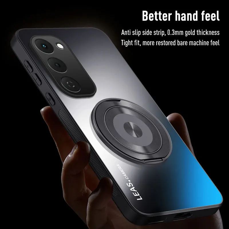 Luxury Acrylic Frosted 360° Rotating Stand Shockproof Case Cover