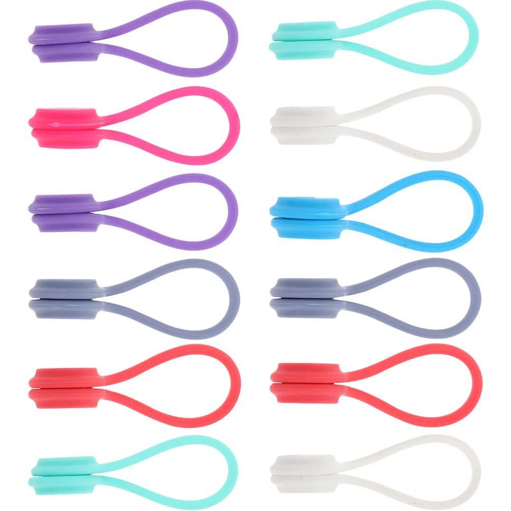 

Silicone Cable Ties Cord Colored Cable Organizers Magnetic Cord Keepers Home Cable Holders