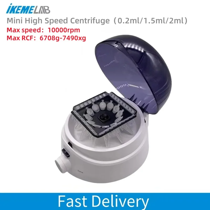 IKEME Mini High Speed Centrifuge 10000rpm 0.2ml 1.5ml 2ml Micro Centrifuge PCR Centrifugeuse Laboratory Machine Hot