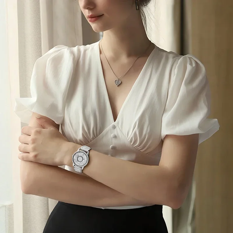EUTOUR 2025 Spring Arrival Red White Concept Jewelry Watch Resin Material Grace Lady Girl Elegant E059 Magnet Watch Bracelet 5