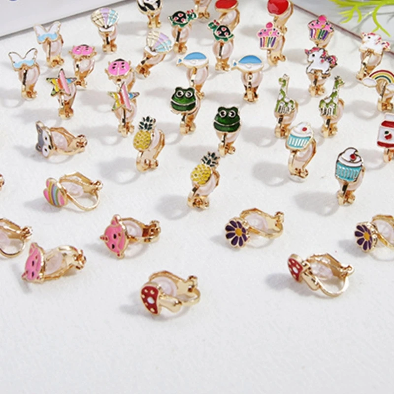 24 Pairs Assorted Animal Non-Piercing Earring for Women Girls Clip on Earrings