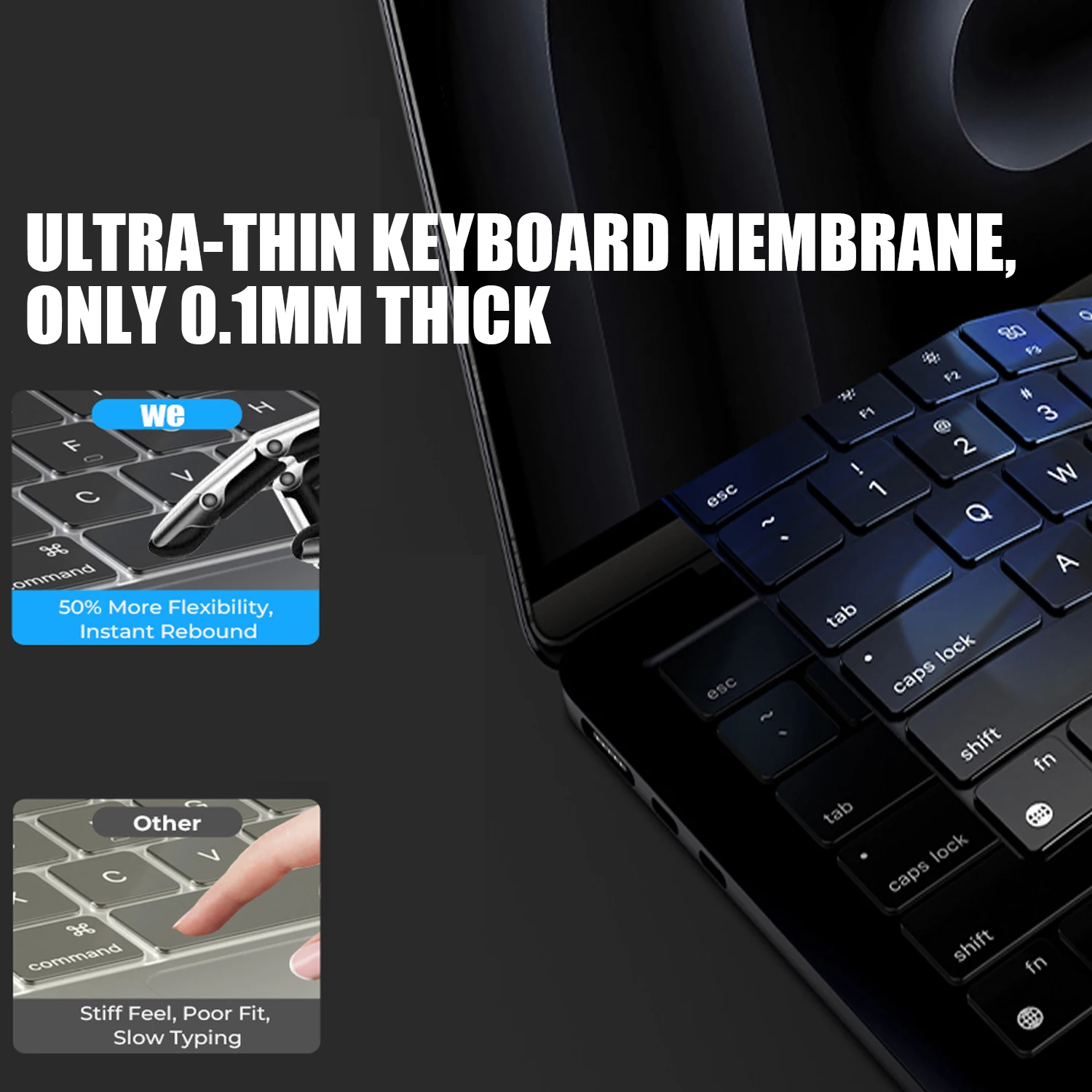 Ultra-Thin Keyboard Stickers - Universal Fit