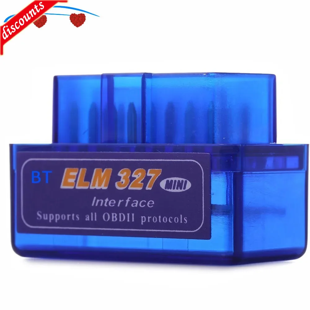 

Latest Version Mini ELM327 Auto Scanner ELM 327 Bluetooth OBD2 for Android Torque OBDII Car V2.1 Vehicle Scan Diagnostic Tool