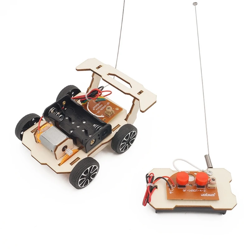 Деревянные наборы моделей автомобилей с дистанционным управлением «сделай сам», научный эксперимент «сделай сам», обучающие STEM милый рисунок сделай сам робот для рисования технологии научный эксперимент школа детские изобретения игрушка для раннего обучения