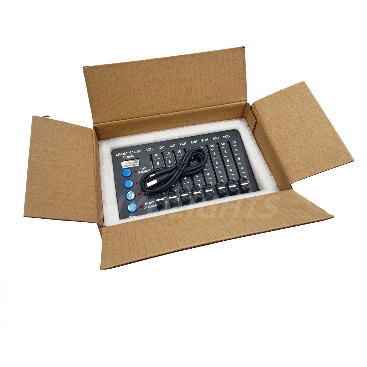 รูปสินค้า คอนโทรลเลอร์แสง DMX512 มินิ 32 ช่อง ใช้แบตเตอรี่
