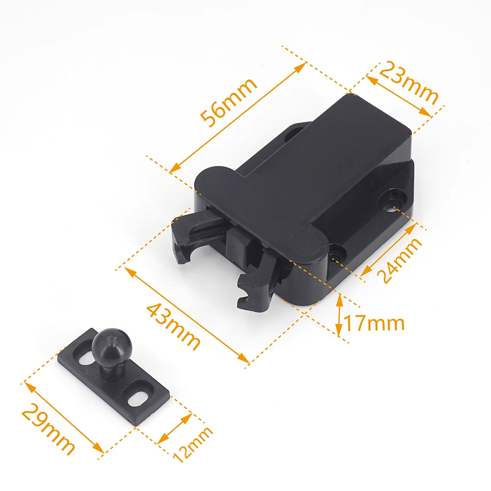 Cabinet Door Latch 2/4/8 Sets Non-Magnetic Touch Latch Cabinet Door Catch Push to Latch and Unlatch Furniture Cupboard Wardrobe