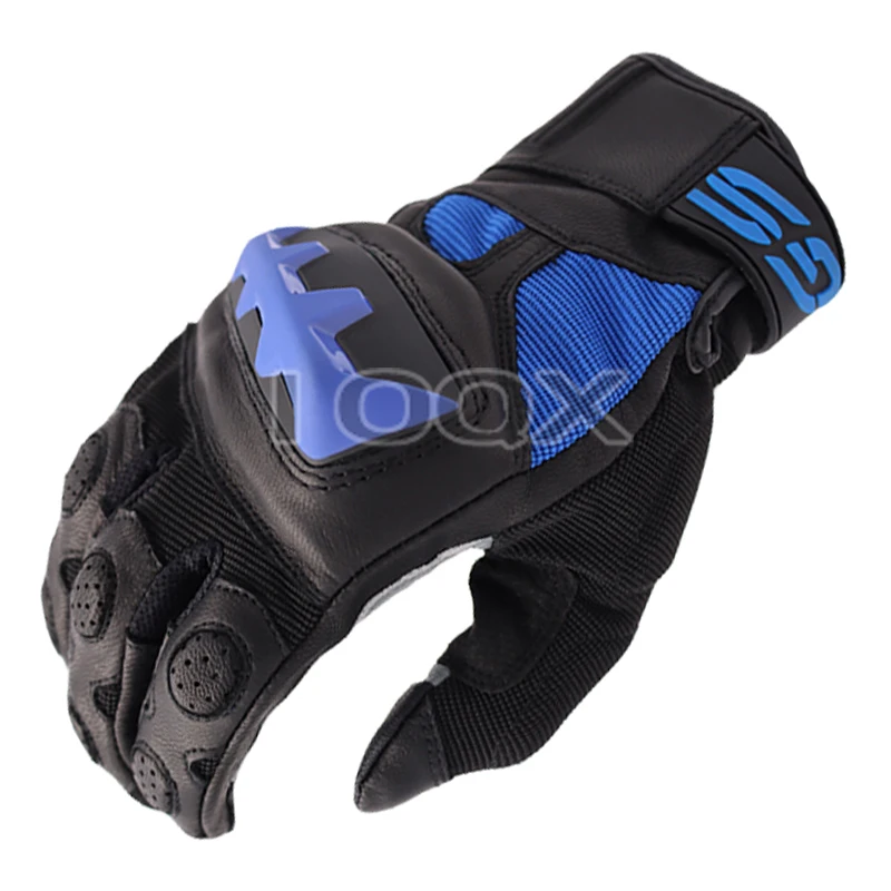 

New Arrival Motorcycle Rally GS Gloves For BMW Motorrad Black/Blue Motorbike Leather Racing Gloves