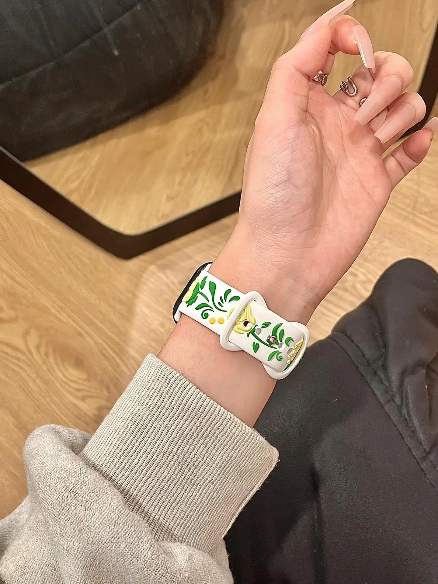Elegant Rose Silicone Strap