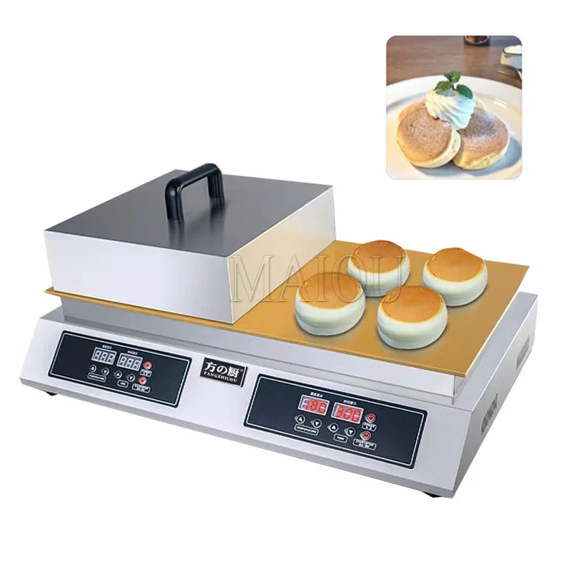 Commercial Double Head Souffle Maker 2600W Double Plates Fluffy Souffle Pancake Maker Fluffy Pancake Machine
