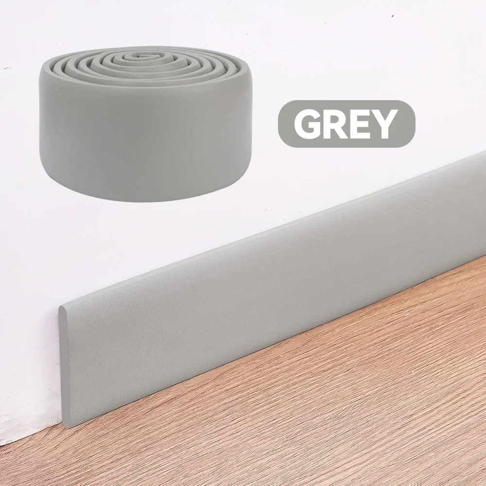 Self-Adhesive Waterproof 3D Skirting Line Wall Sticker - Thickened Anti-Collision Strip