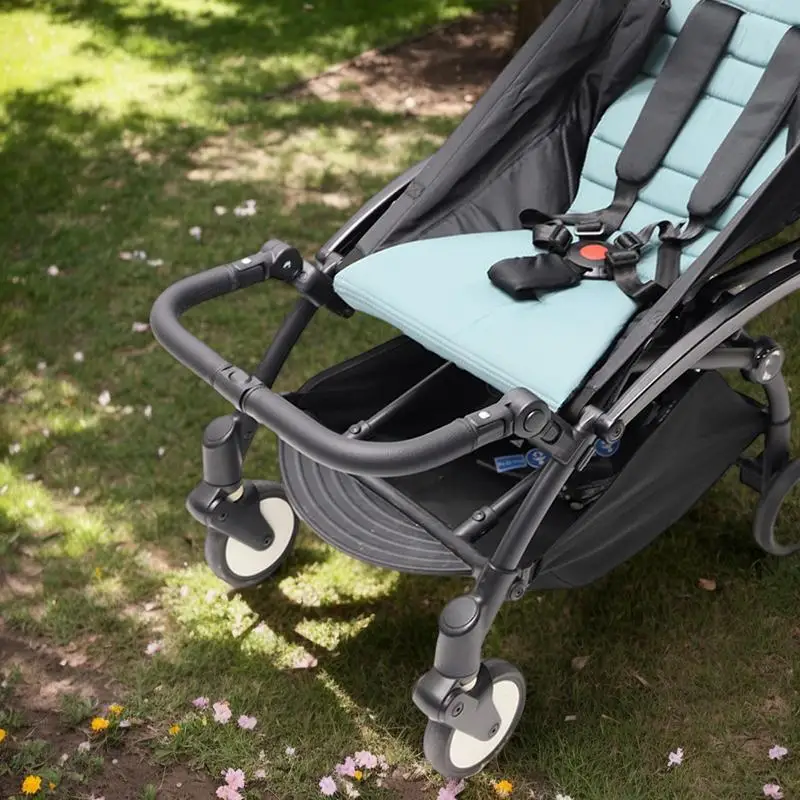 Stroller Bumper Bar Adjustable Angle Replacement Armrest Detachable Stroller Bar Handlebar Crossbar Stroller Accessory