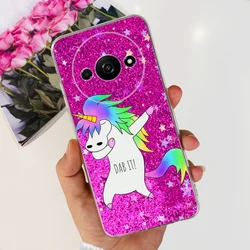 Stylish Butterfly Painted Clear Silicone Phone Case for Xiaomi Redmi A3 (317)