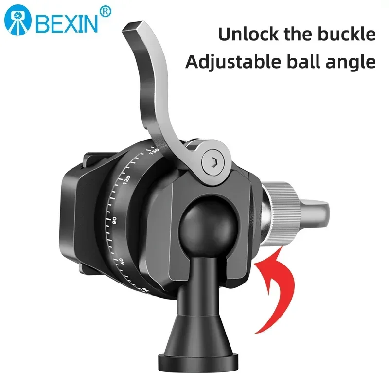 SLR camera panoramic spherical gimbal 360 degree rotating metal gimbal projector with quick release plate