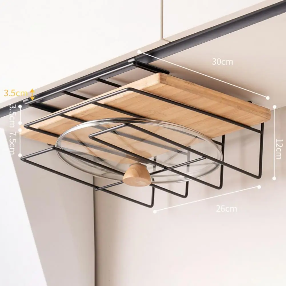 Under-cabinet Storage Rack Heavy-duty Under-cabinet Cutting Board Holder with Strong Load-bearing Easy to Install for Kitchen