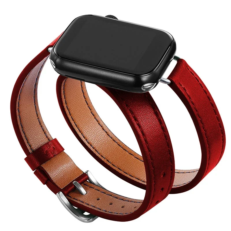 Elegant Double Tour Leather Strap