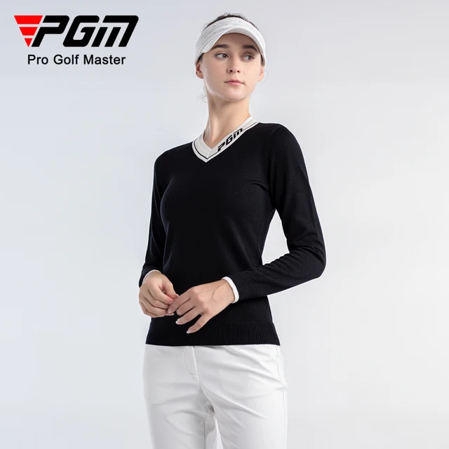 PGM 여성용 긴팔 골프 스웨터: 가을철 골프 의상 업그레이드를 위한 스타일과 기능의 조화