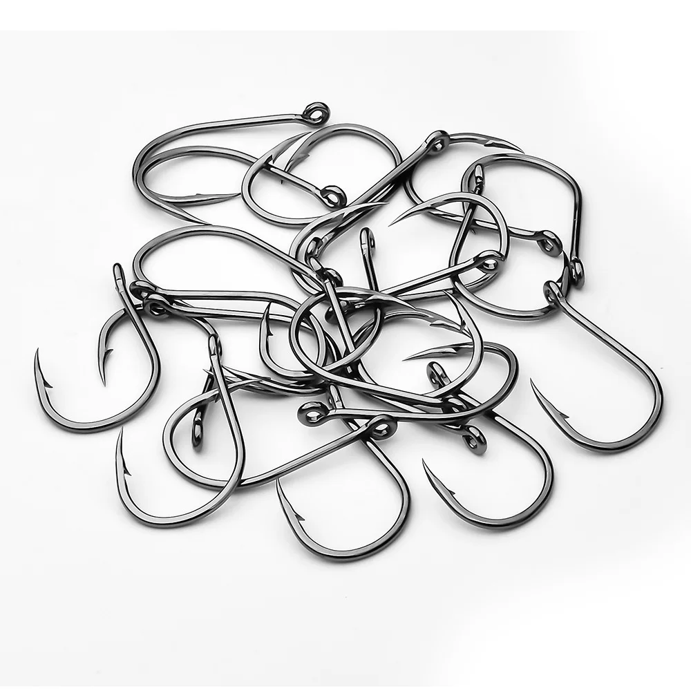 High Carbon Steel Circle Hooks Closed Eye in-Line Fishing Hooks