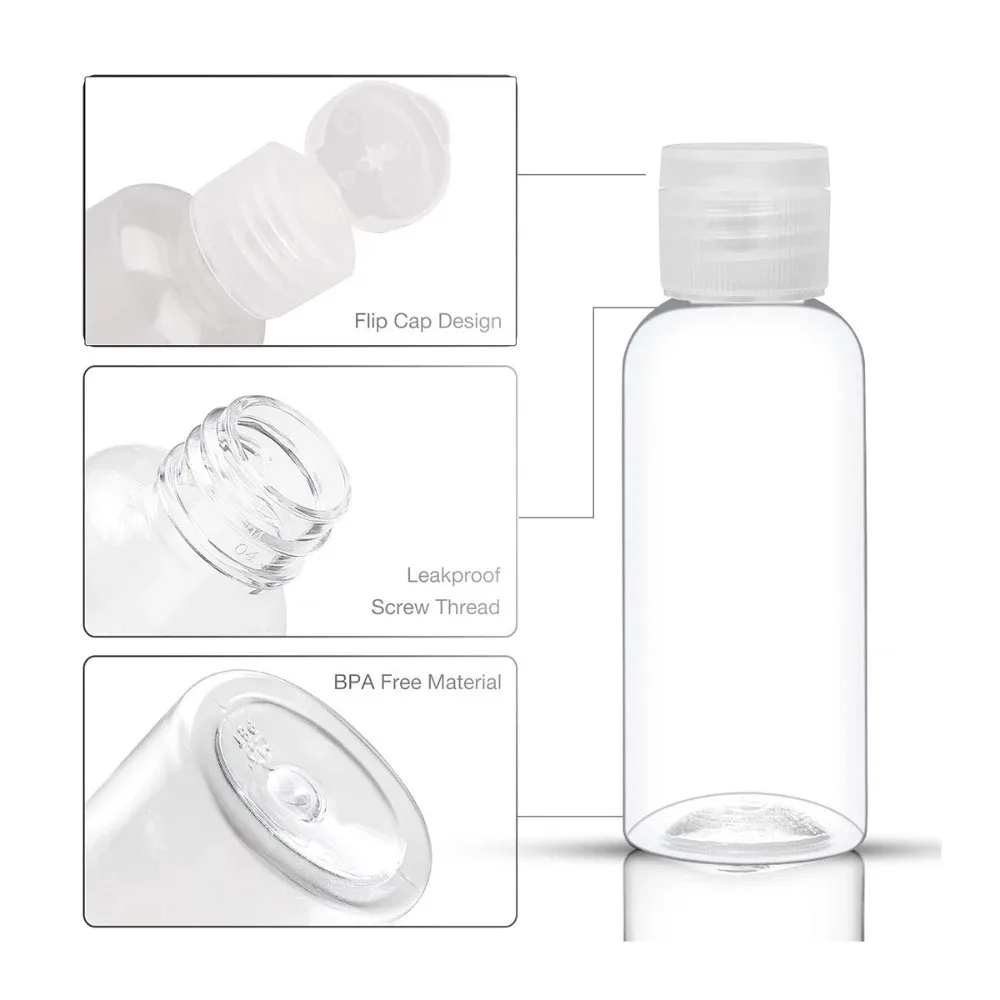 3 Leere Quetschflaschen 200 Ml - Kunststoff, Mit Klappverschluss, Für Shampoo, Lotion Etc.