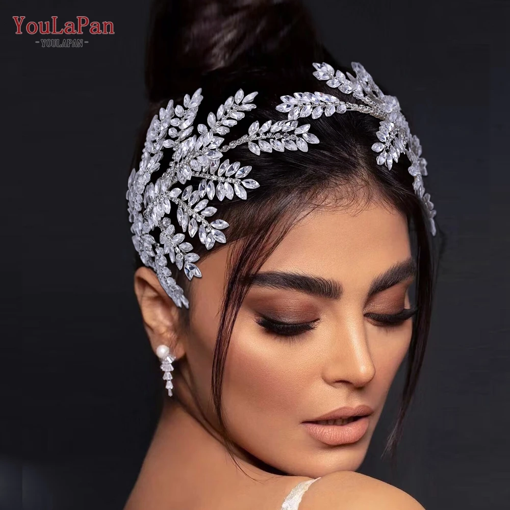 

YouLaPan HP418 Elegant Wedding Crown and Tiara Bridal Headband Crystal Woman Headpiece Bridesmaid Headdress Brides Headwear