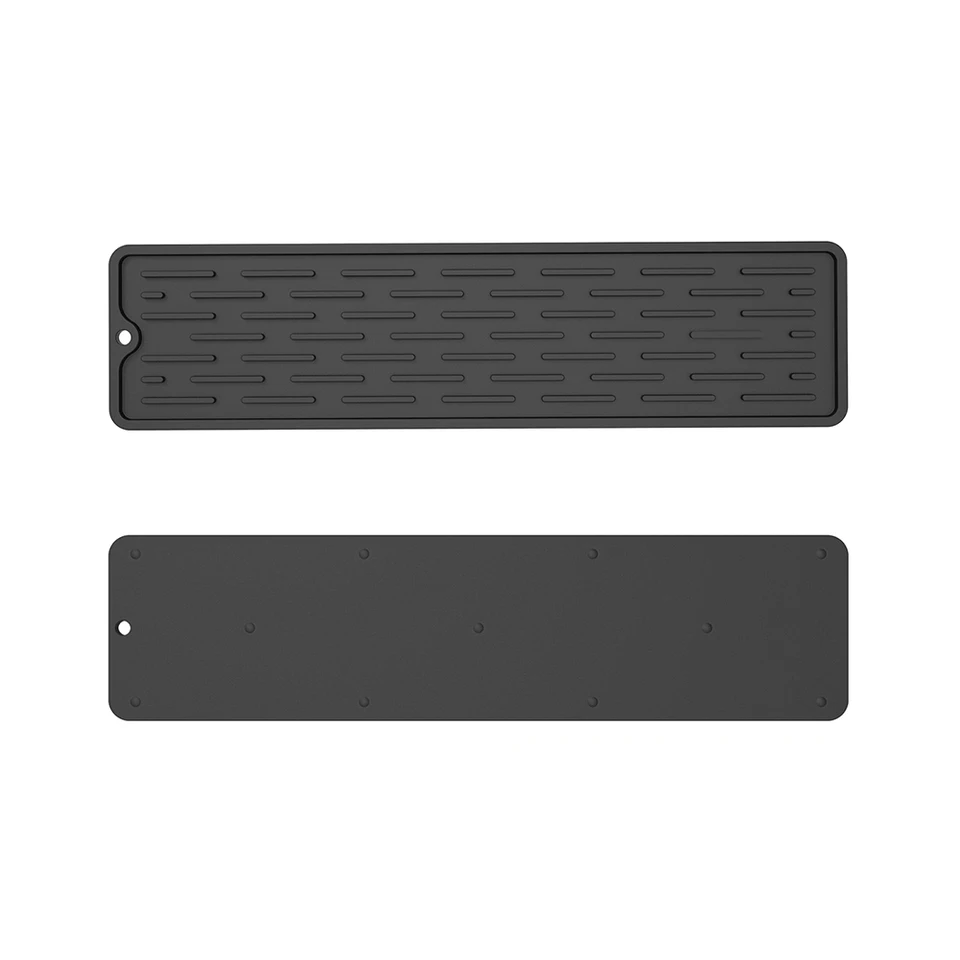 Confezione da 2 sottopentola in silicone per pentole e padelle calde, confezione da 2 tappetini scolapiatti da 40 cm x 30 cm, in silicone antiscivolo, ecologico, facili da pulire, tappetino
