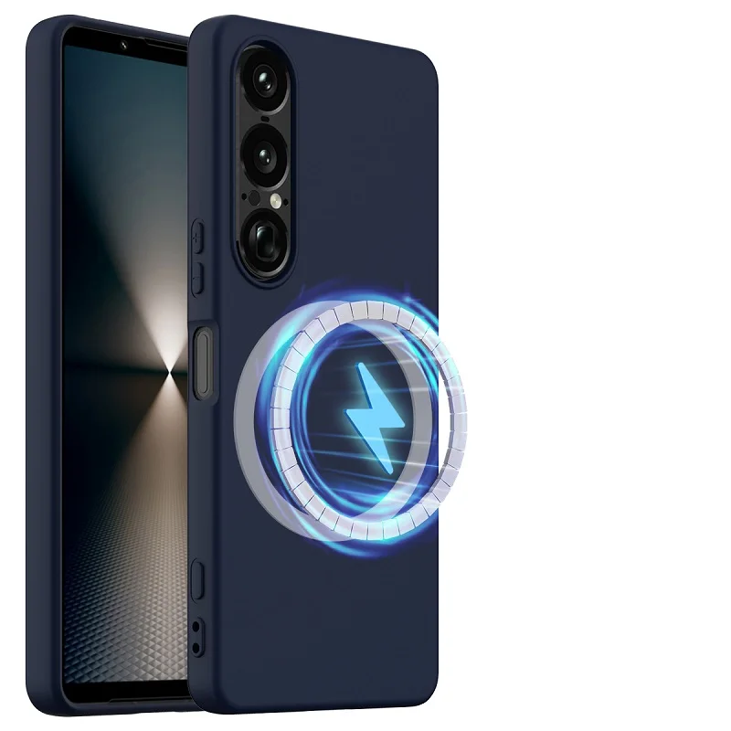 Premium Matte Liquid Silicone Case - Anti-Fingerprint Magnetic Wireless Armor Back Cover