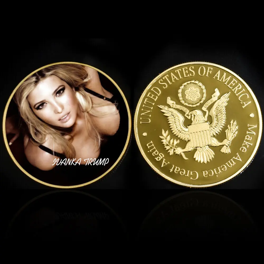 Melania trump ouro chapeado moedas famosos modelos americanos 1 oz medalhão  de alta qualidade artes e ofícios coletar presente - AliExpress, image size:1000x1000