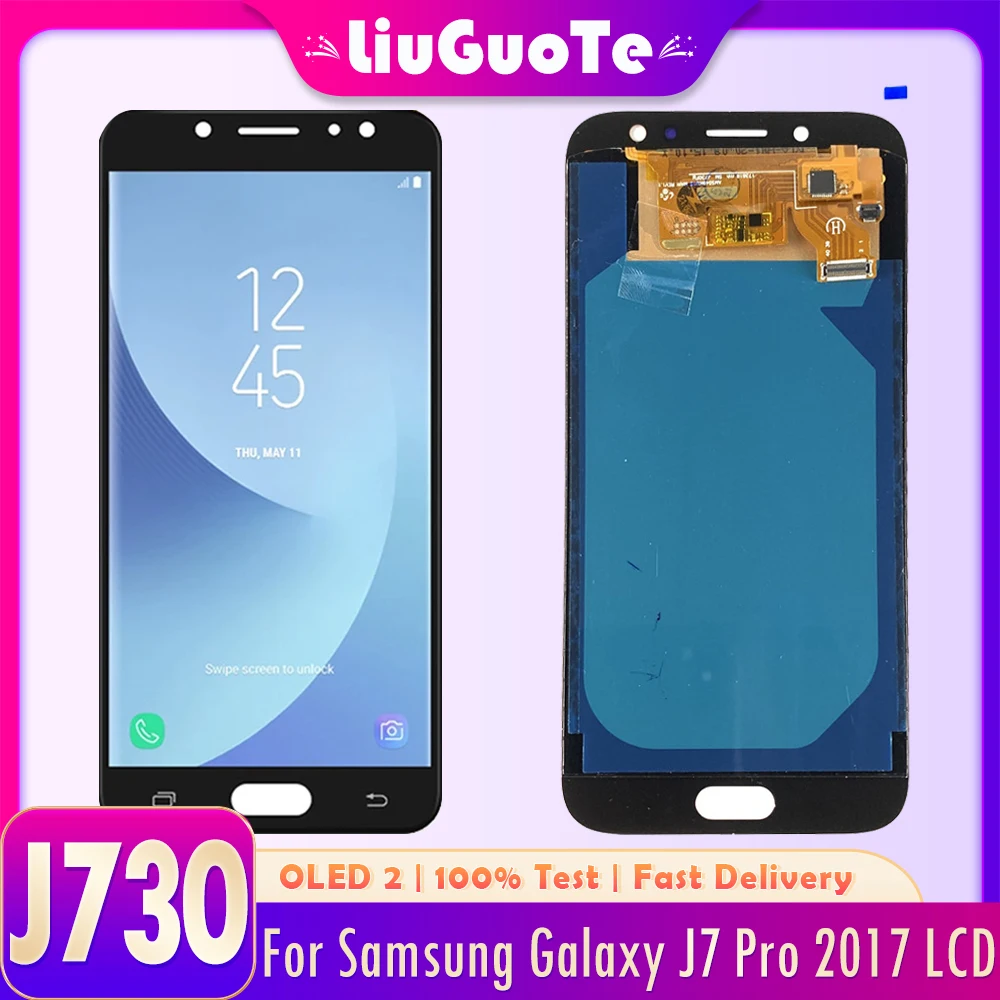 OLED2 для Samsung Galaxy J7 Pro 2017 J730 ЖК-дисплей J730F сенсорный экран дигитайзер в сборе J730G