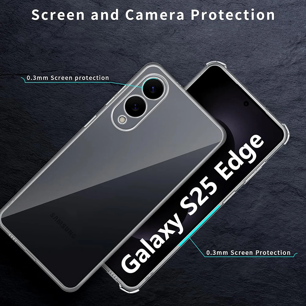 Ultra Thin Shockproof Clear Silicone Soft Case - Transparent Back Cover