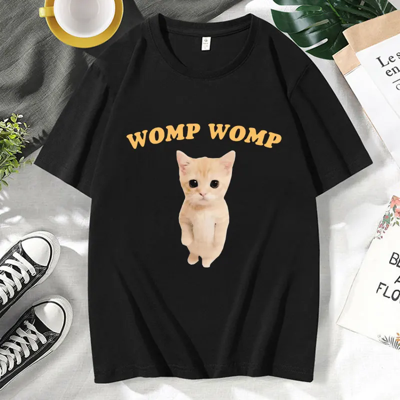 

Womp Womp Funny Cat T Shirt El Gato Cat Meme T-Shirt Men Women's Cartoon Harajuku Graphic T Shirts Short Sleeve Streetwear Tops