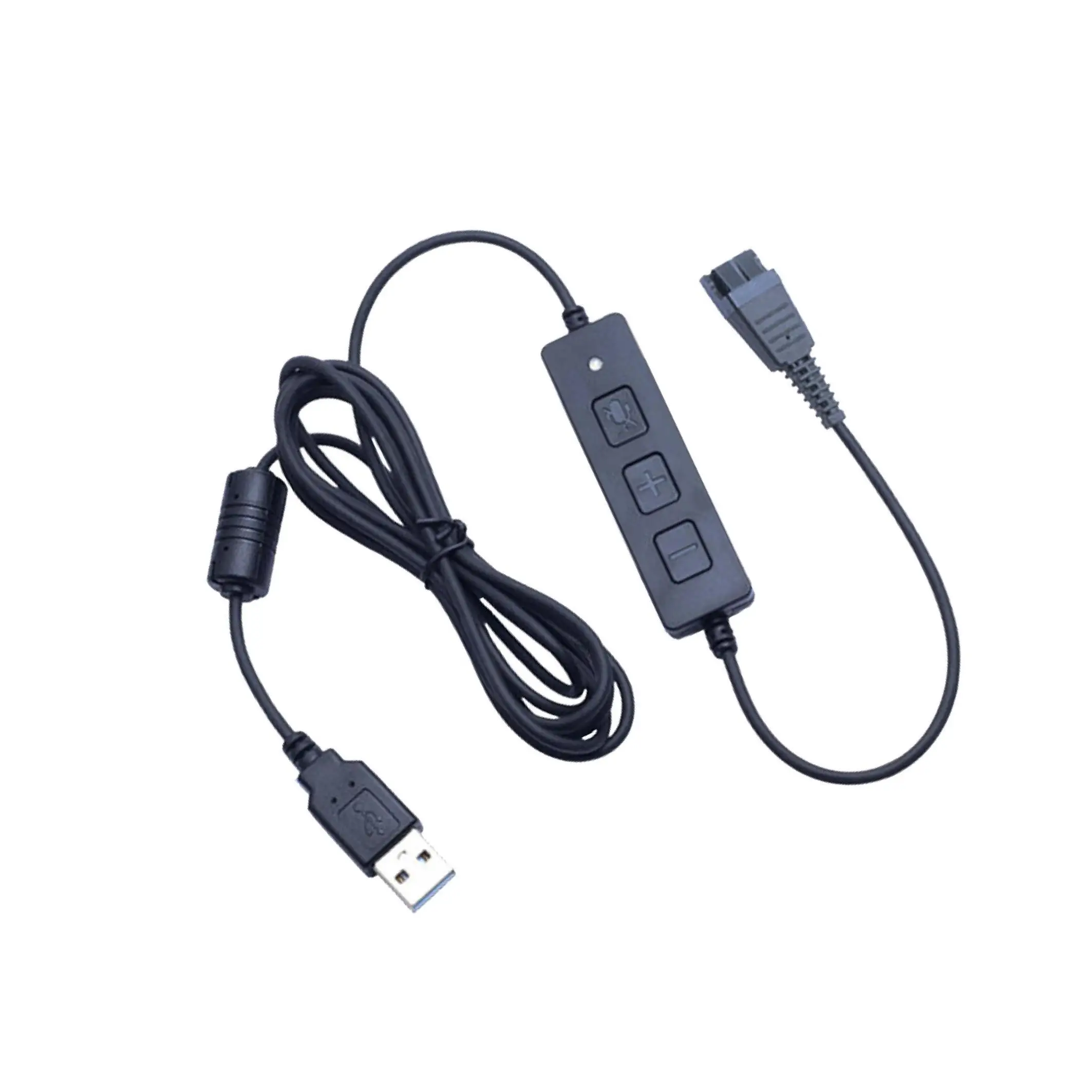 

Anti-interruption USB Headset With Wide Application And Volume Adjuster Adapter Quick Cable