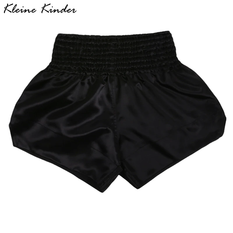 Muay Thai Shorts Plain Boxing Shorts Women Men Child Boy Girl Fight Kickboxing Pants Satin Sanda Martial Arts Training