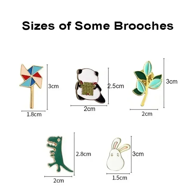 10-100Pcs Enamel Badges Pins Brooches Cute Cartoon Brooches for Child and Women Small Metal Jewelry with Many Different Shapes