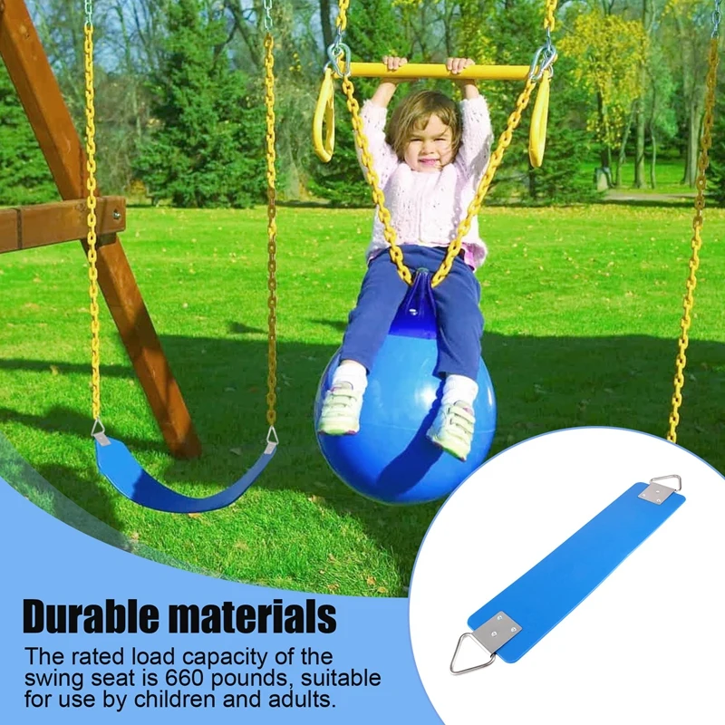 Outdoor Children's Swing Seat EVA Heavy Duty Swing Accessories With Metal Triple-Cornered Ring 300Kg /660 Lb Weight Limit Outdoo 5