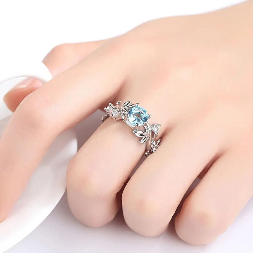 Finger Ring Accessories Engagement Ring Exquisite Skin-Touch Delicate Flower Proposal Finger