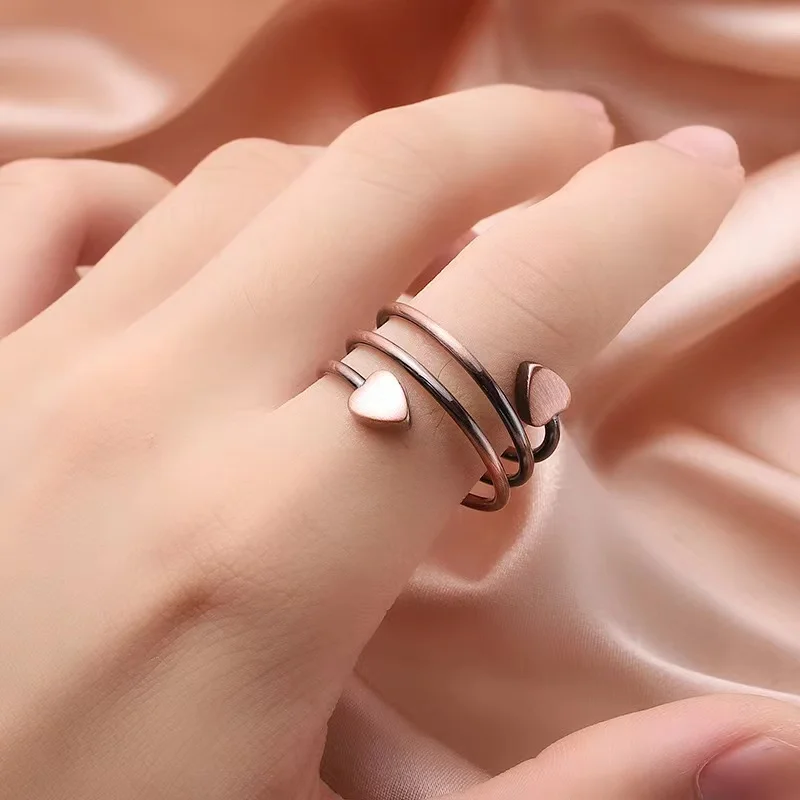 Magnetic Copper Ring For Women and Men 99.99% Pure Copper Rings Gifts for Friends Adjustable Ring Anillo magnetico terapeutico 5