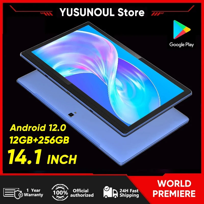 14 Inch Big Screen Eyes-Protect Android 12 Tablet PC 12+256GB Phone Call 5G WIFI tablet Kids Pad For Educational Online Class