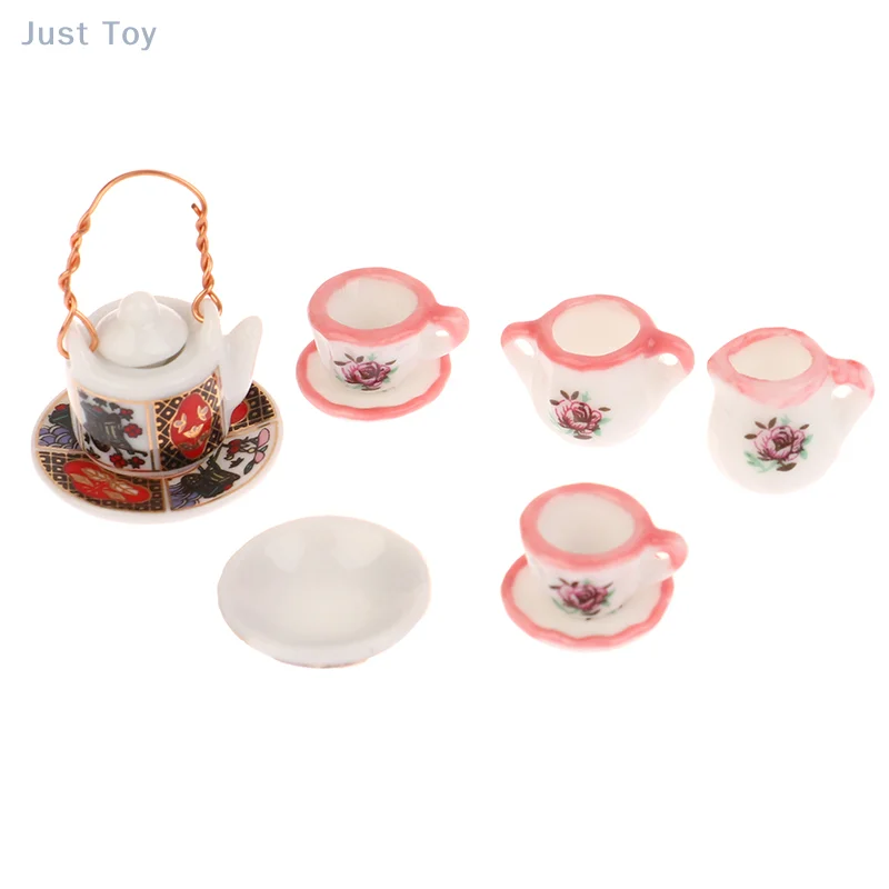 

1/12 1/8 Doll House Accessories Ceramic Tableware Tea Cup Of Different Colors For Mini Ceramic Pocket Ceramic Model Decoration