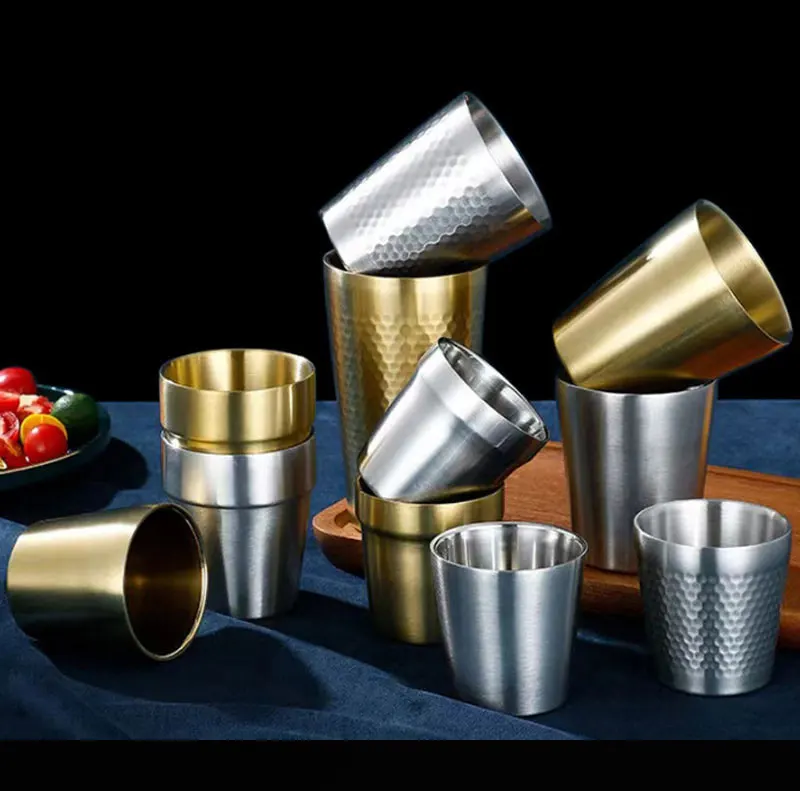 304 Edelstahl Doppelwandiger Kreativer Wasserbecher Kaffee-Reisebecher Verbrühungssicher Sturzsicher Bierbecher Trinkgeschirr – Detail 1