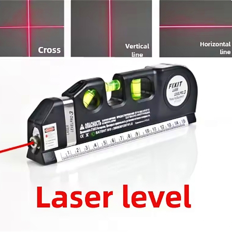 Laser Level Horizon Vertical Measure Aligner Standard and Metric Rulers Multipurpose Measure