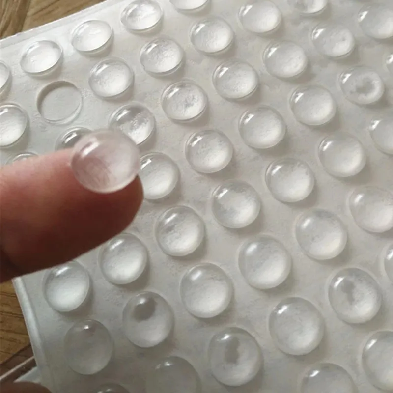 Self Adhesive Clear Door Stop Rubber Damper Cabinet er Silicone Furniture Cushion Protective Pads 8x2.5mm 100pcs/sheet