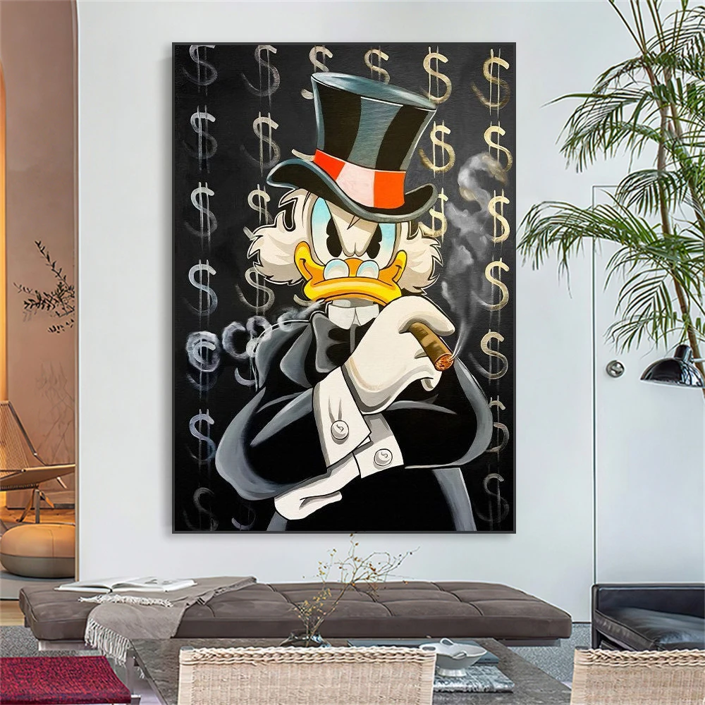 Donald Duck Graffiti Canvas Print 3