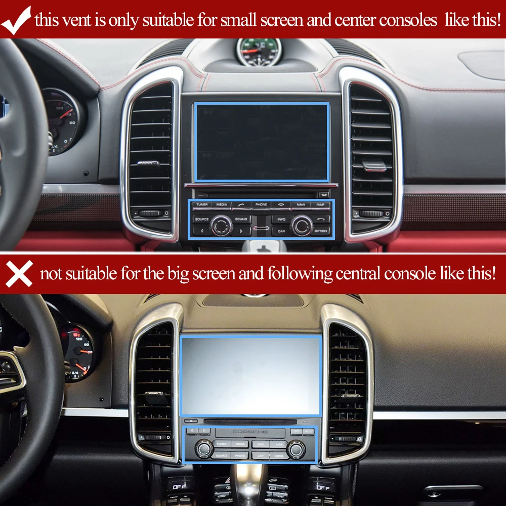 Clip De Grille D'aération Pour Porsche Cayenne 2011-2016 - Fixation Accessoires, ABS+PC, Pratique