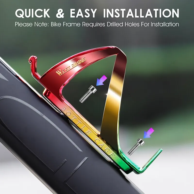 WEST BIKING MTB Road Bike Bottle Cage Ultralight Bicycle Water Bottle Cage Holder Matte Drink Cup Brackets Cycling Accessories