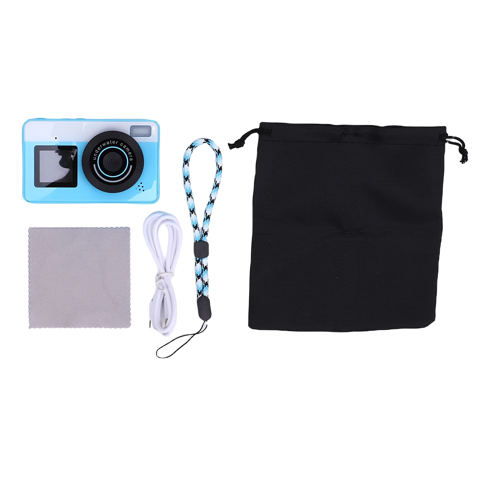 4K Digital Camera 48MP 3 Meter IP68 Water Proof 18X Zoom Vlog Camera with Front Rear Dual Screens for Teens Beginners CCD Camera