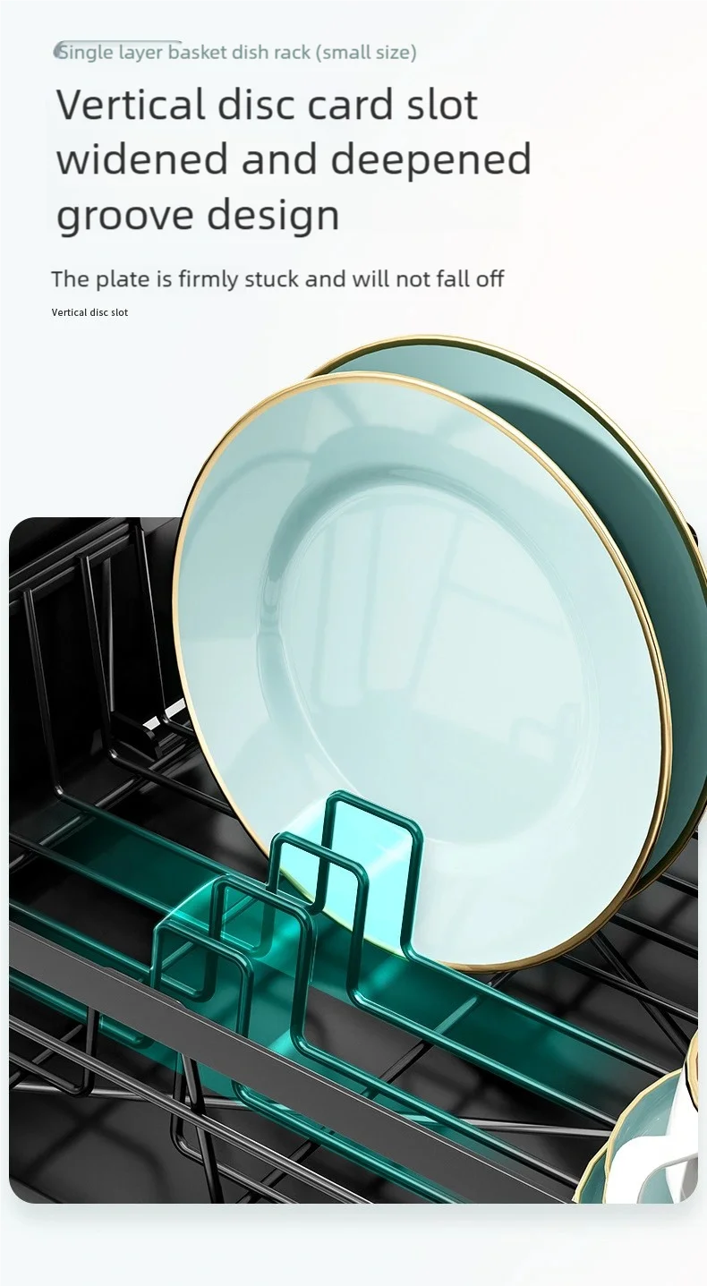 Description Picture 5 of itemKitchen Dish Rack Dinnerware Drying Rack Chopsticks and Cutlery Storage Rack Household Multifunctional Countertop Shelf Drainer