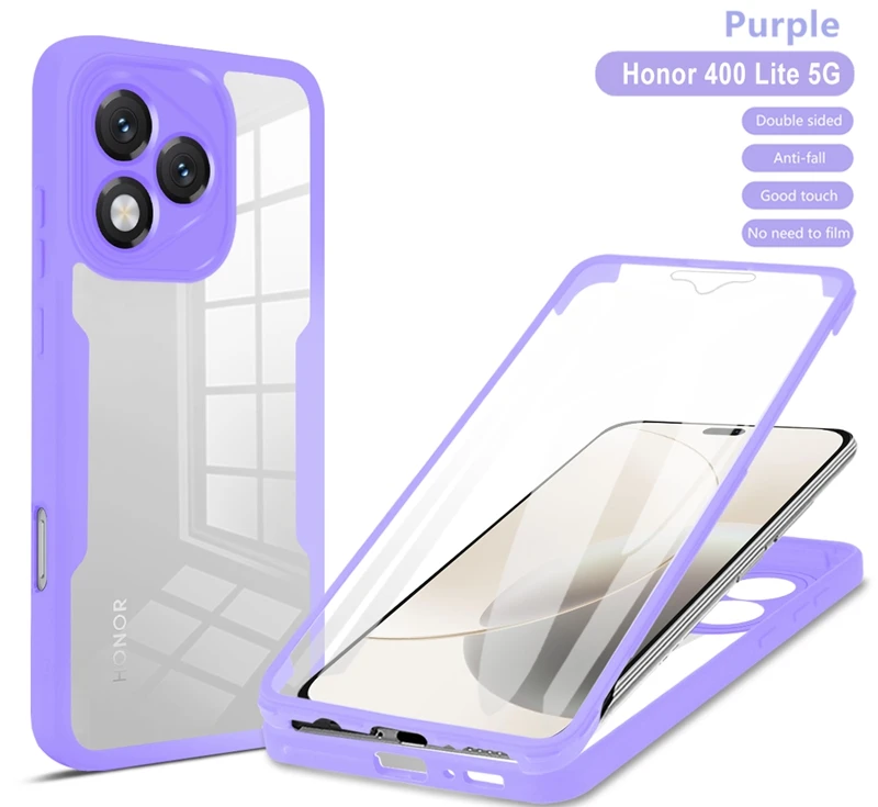 360° Full Body Transparent Shockproof Phone Case Cover