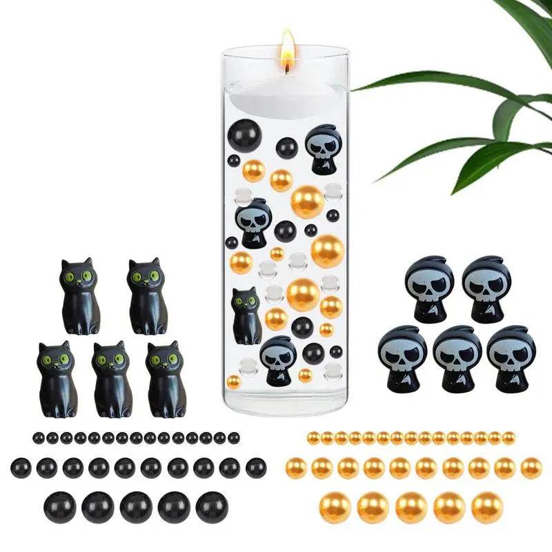 

Наполнители для Хэллоуина, ваза в виде свечи, искусственный жемчуг, наполнитель для свечей, домашний фон «сделай сам» для кофейного столика